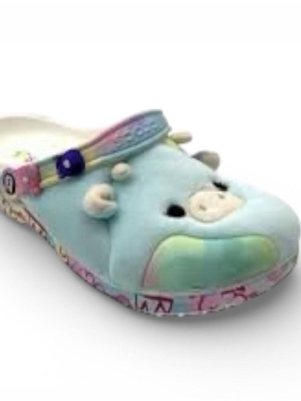 CROCS Kids Unicorn Pastel Tie-Dye Clogs - Light Blue Pink - Picture 5 of 6